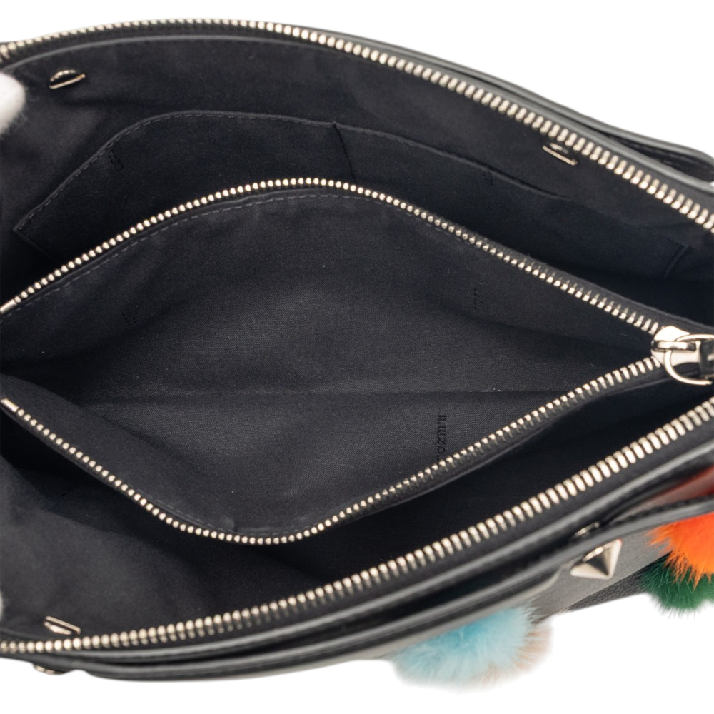 Pre-Loved Fendi Medium Leather Pompom By The Way Satchel - Picture 4 of 8